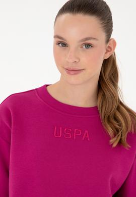 Kadın Fuşya Bisiklet Yaka Sweatshirt - 50294751060