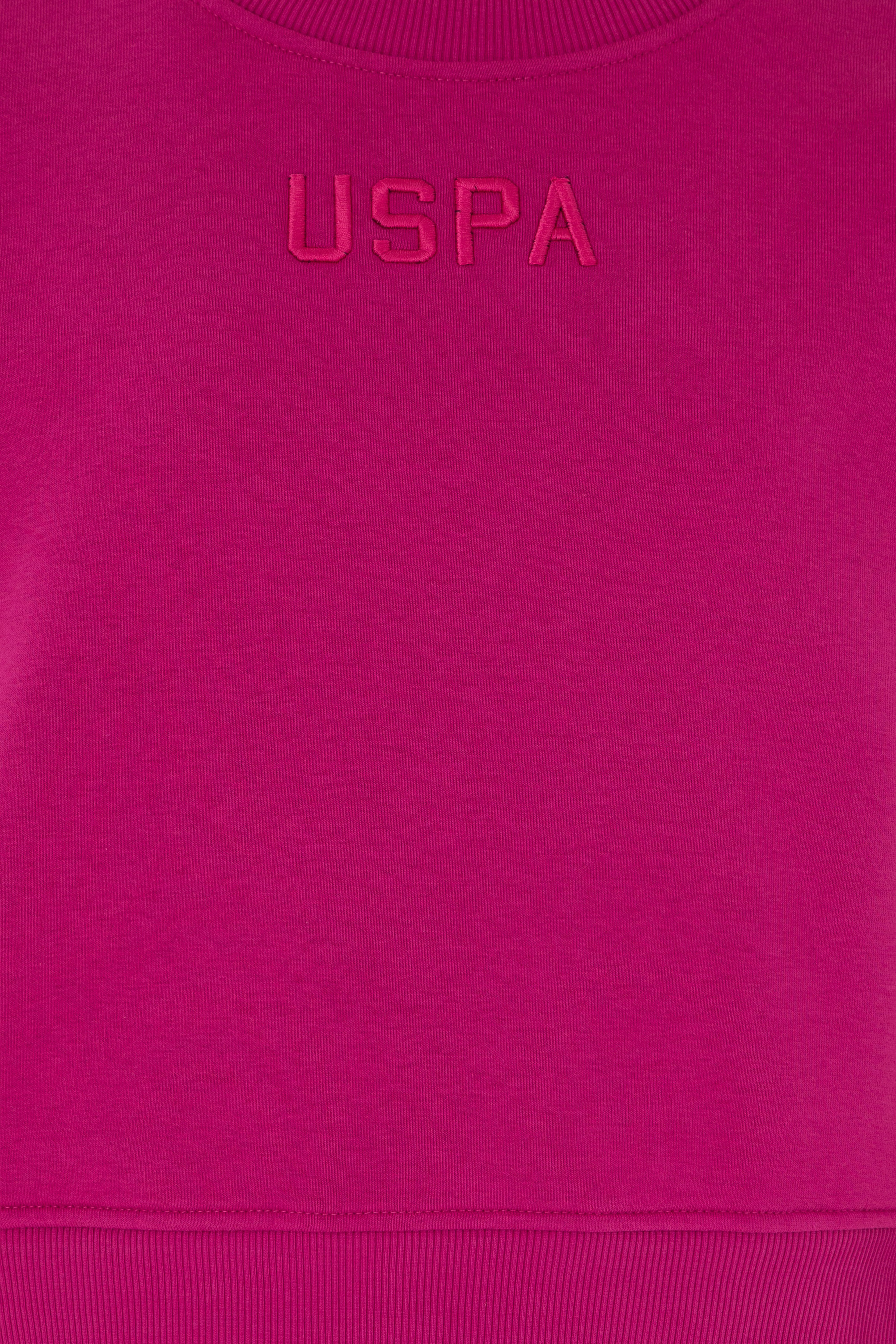 Kadın Fuşya Bisiklet Yaka Sweatshirt - Image 6