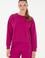 Kadın Fuşya Bisiklet Yaka Sweatshirt