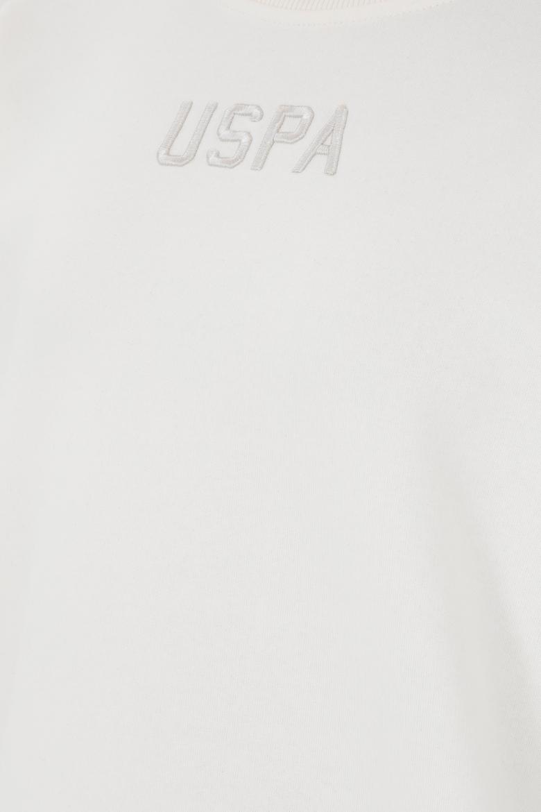 Kadın Ekru Bisiklet Yaka Sweatshirt - 50294751054