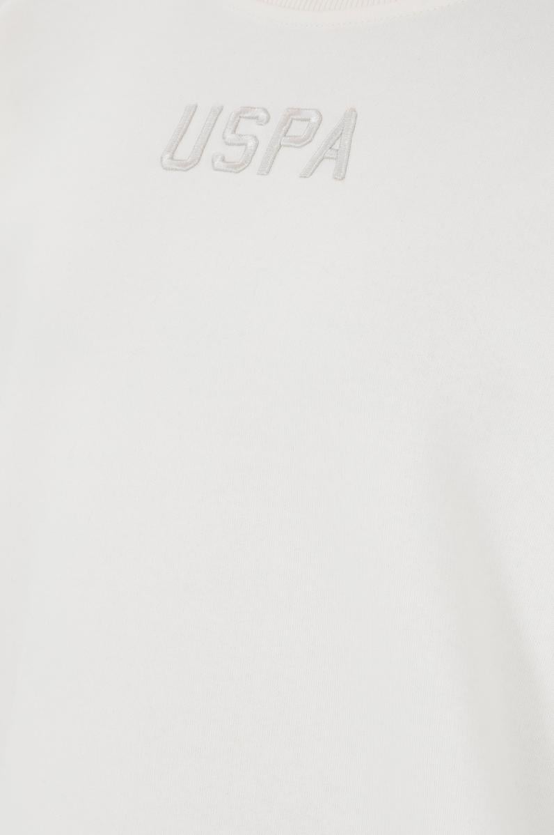 Kadın Ekru Bisiklet Yaka Sweatshirt