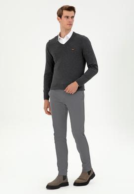Erkek Gri Kanvas Pantolon - 50297578248