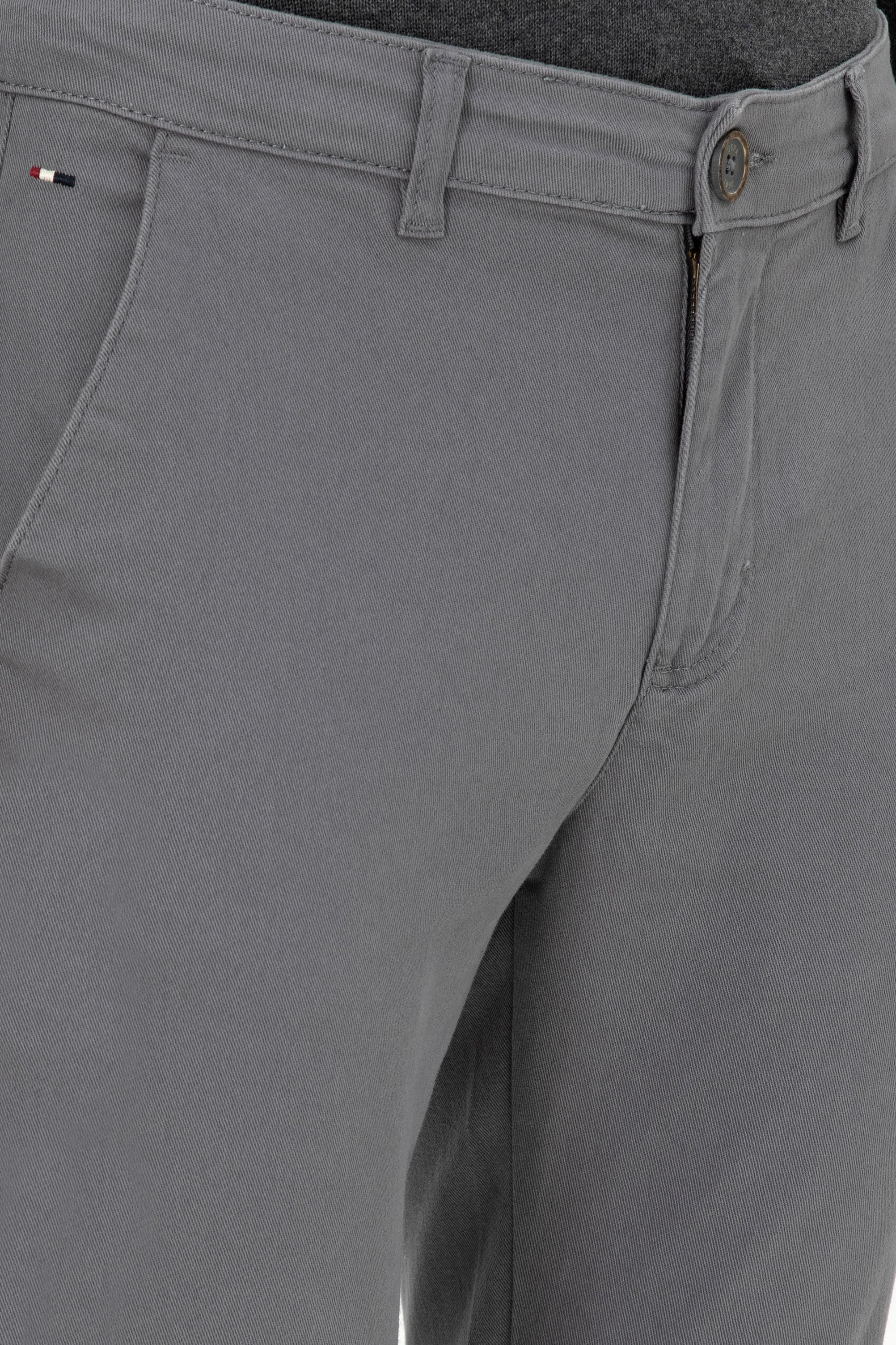 Erkek Slim Fit Gri Kanvas Pantolon - Image 5