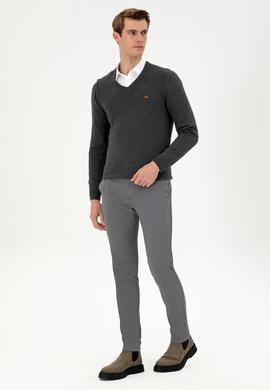 Erkek Gri Kanvas Pantolon - 50297578248