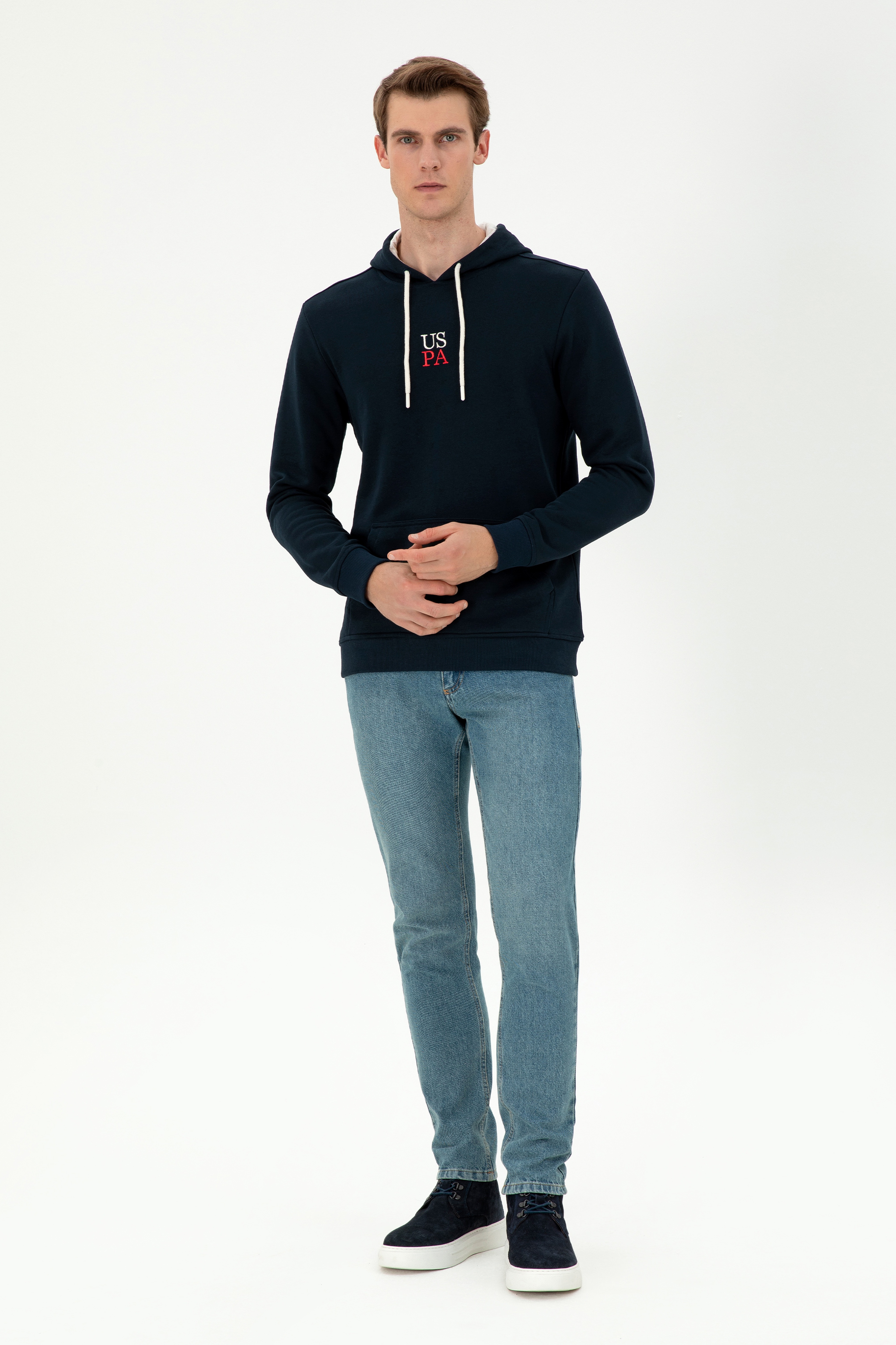 Erkek Lacivert Sweatshirt - Image 4