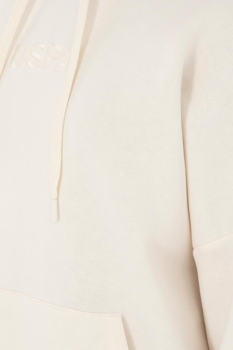 Kadın Krem Kapüşonlu Sweatshirt - 50292370002
