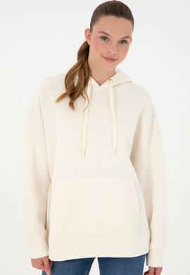 Kadın Krem Kapüşonlu Sweatshirt - 50292370002