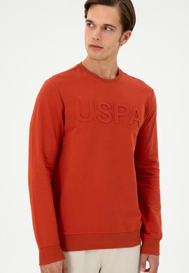 Erkek Regular Fit Bisiklet Yaka Kiremit Basic Sweatshirt - 50289058116
