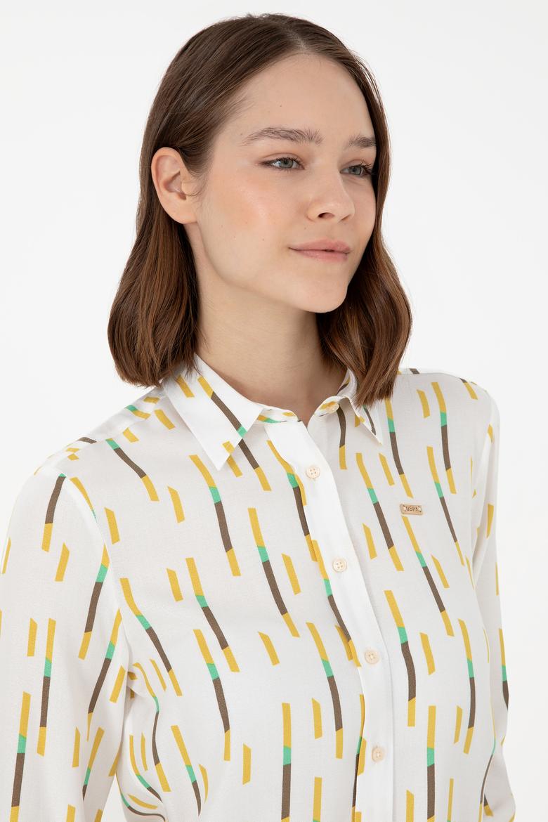 Kadın Haki Uzun Kollu Gömlek - 50291103004