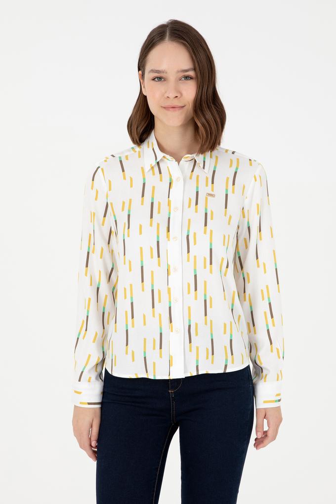 Kadın Haki Uzun Kollu Gömlek