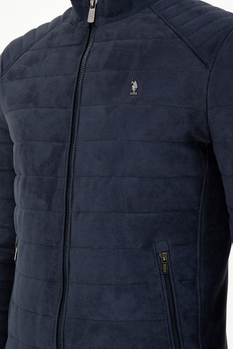 Erkek Lacivert Deri Ceket - 50297246003