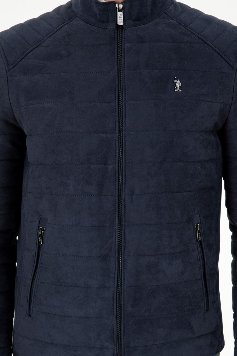 Erkek Lacivert Deri Ceket - 50297246003