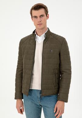 Erkek Haki Deri Ceket - 50297246011