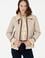 Kadın Ekru Deri Ceket