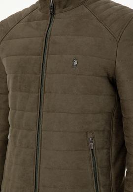 Erkek Haki Deri Ceket - 50297246011