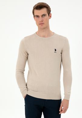 Erkek Taş Melanj Basic Kazak - 50288880044