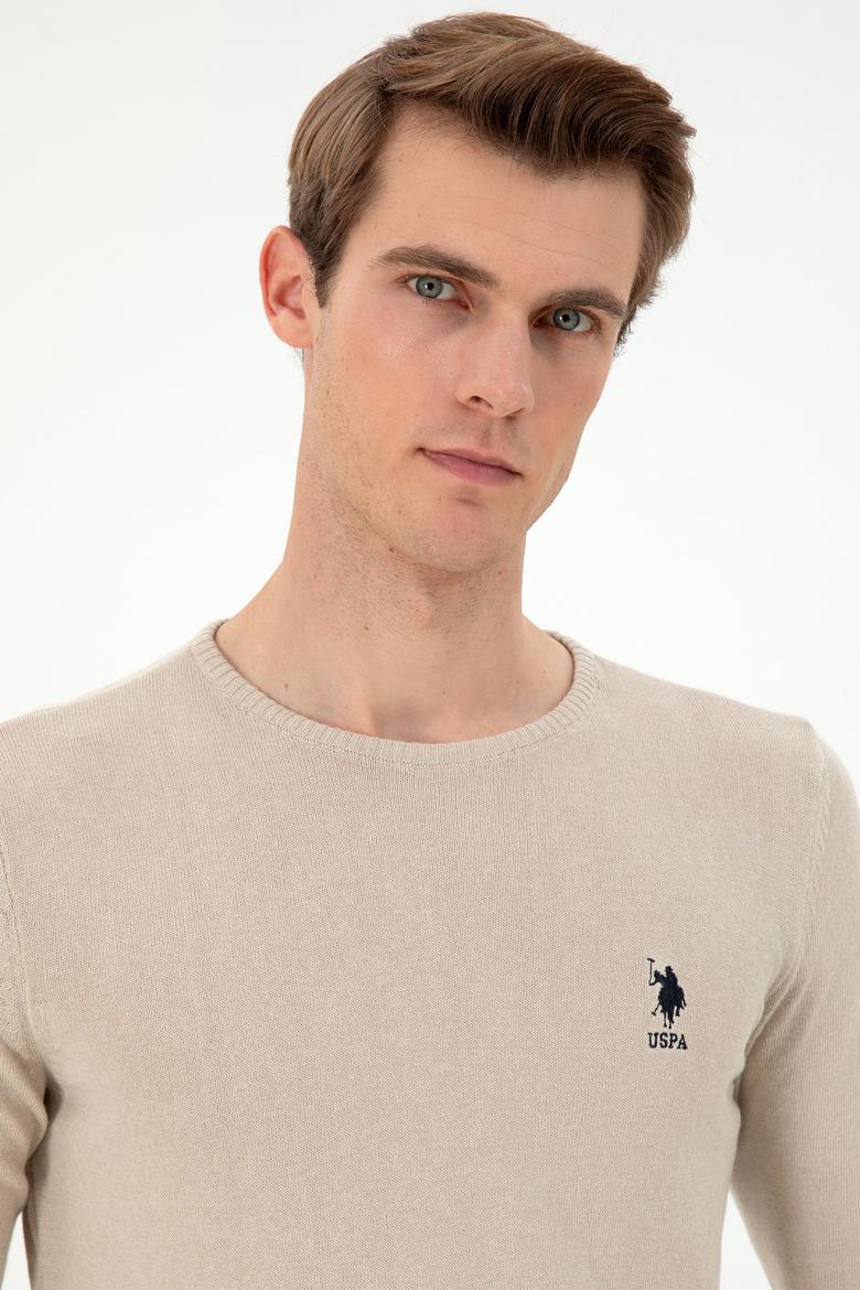 Erkek Taş Melanj Basic Kazak - 50288880044