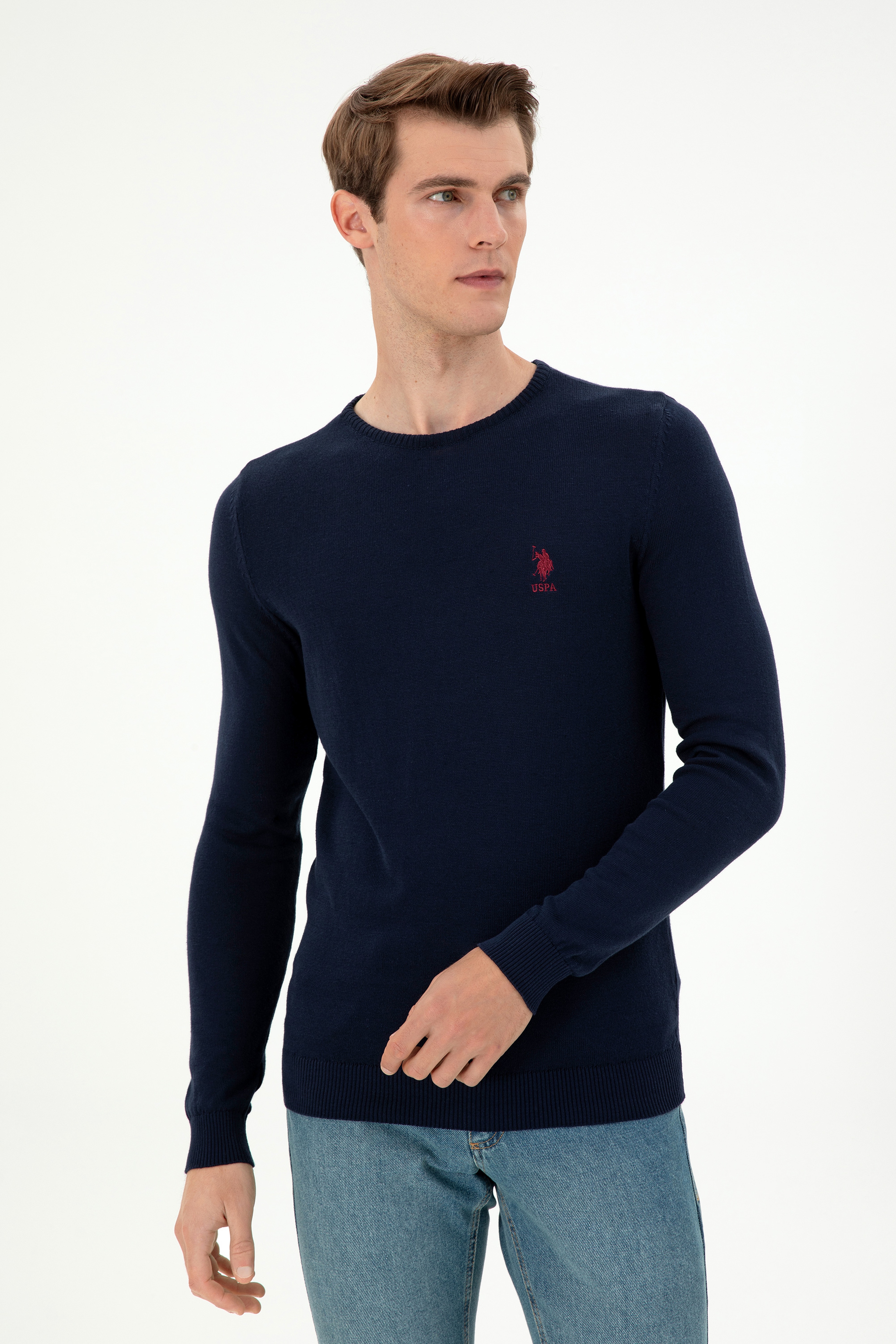 Erkek Lacivert Basic Kazak - Image 3