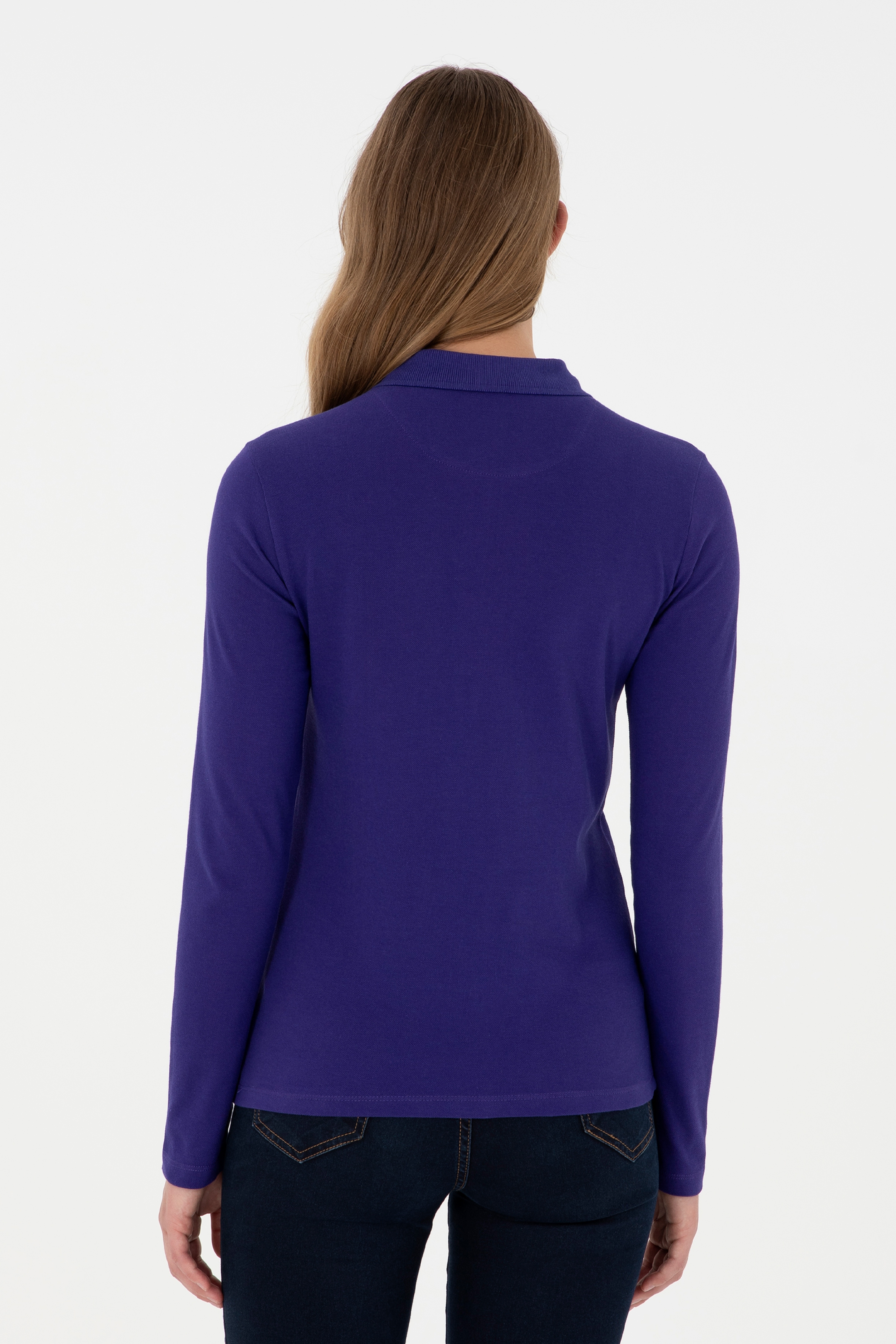 Kadın Mor Basic Sweatshirt