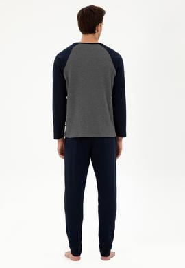 Erkek Antrasit Melanj Pijama Takımı - 50301726012