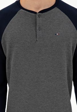 Erkek Antrasit Melanj Pijama Takımı - 50301726012