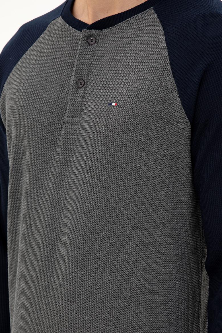 Erkek Antrasit Melanj Pijama Takımı - 50301726012