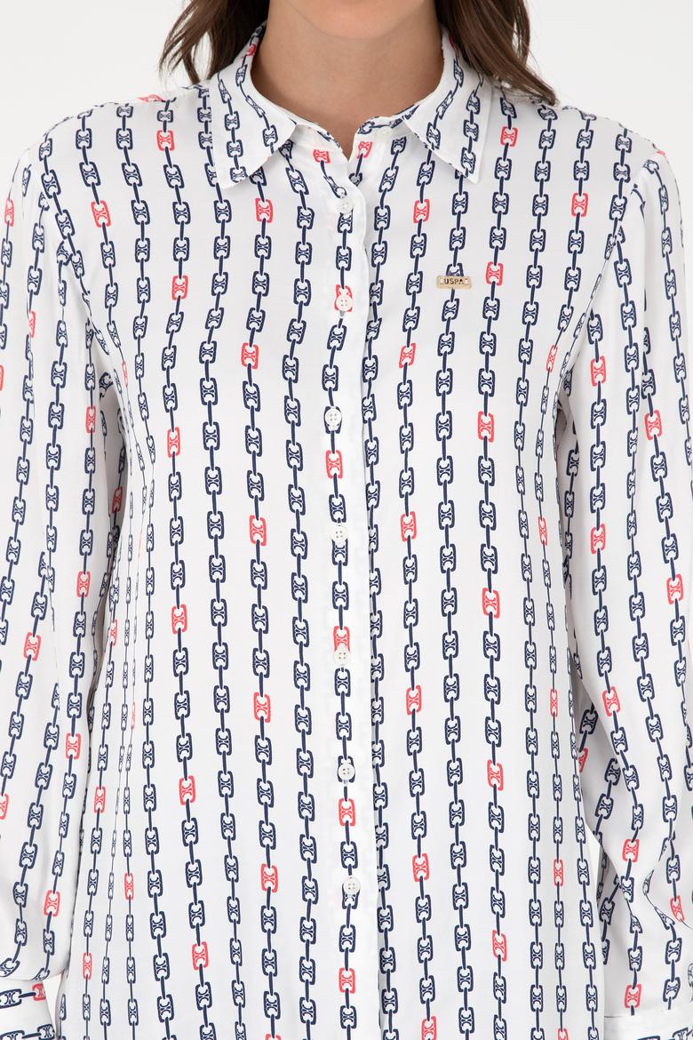 Kadın Krem Uzun Kollu Tunik Gömlek - 50296177010