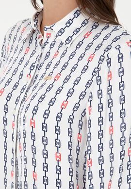 Kadın Krem Uzun Kollu Tunik Gömlek - 50296177010