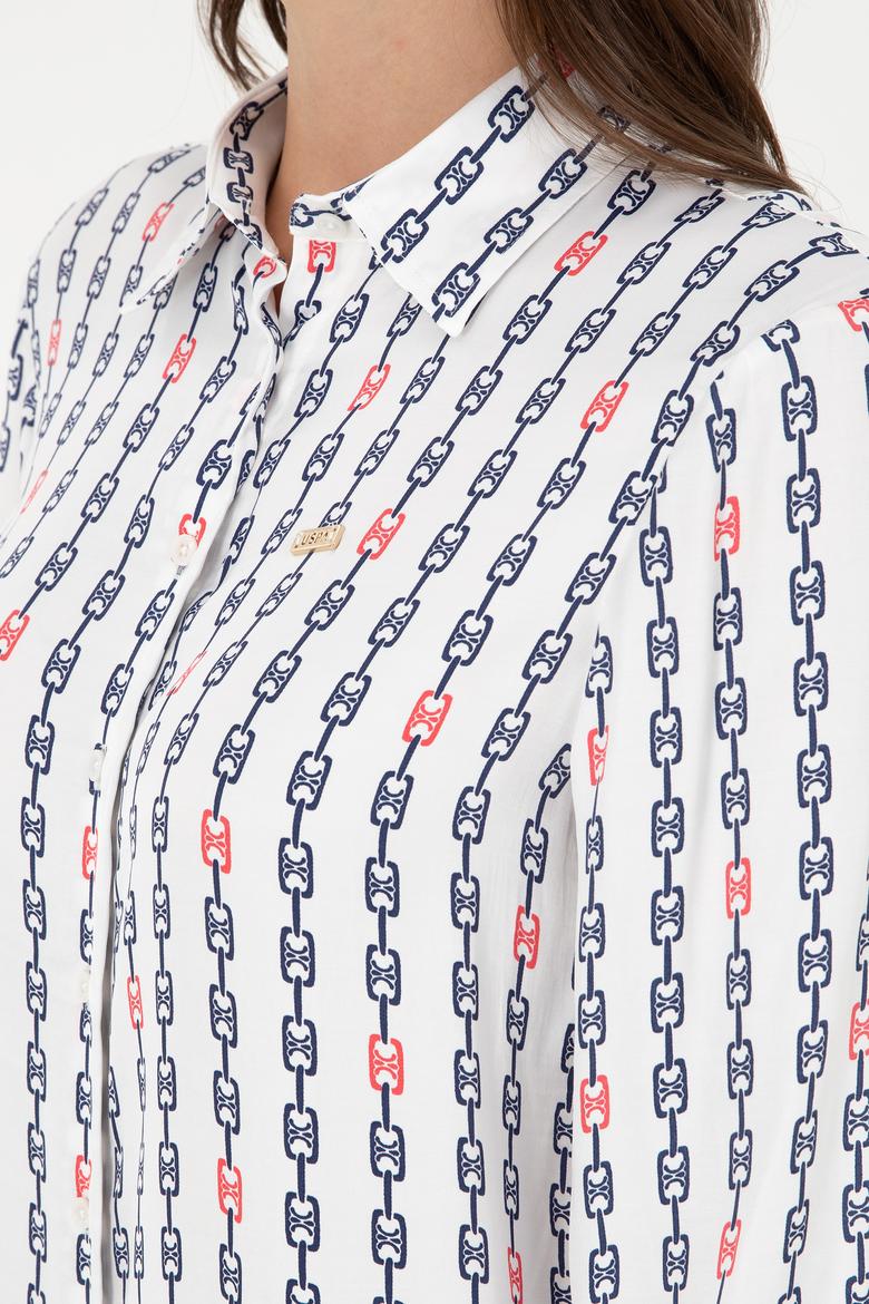 Kadın Krem Uzun Kollu Tunik Gömlek - 50296177010