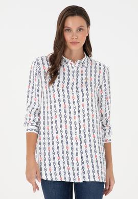 Kadın Krem Uzun Kollu Tunik Gömlek - 50296177010