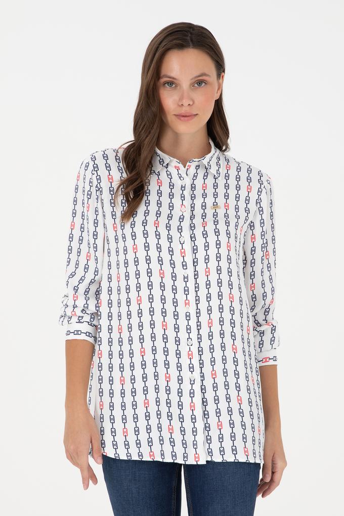 Kadın Krem Uzun Kollu Tunik Gömlek