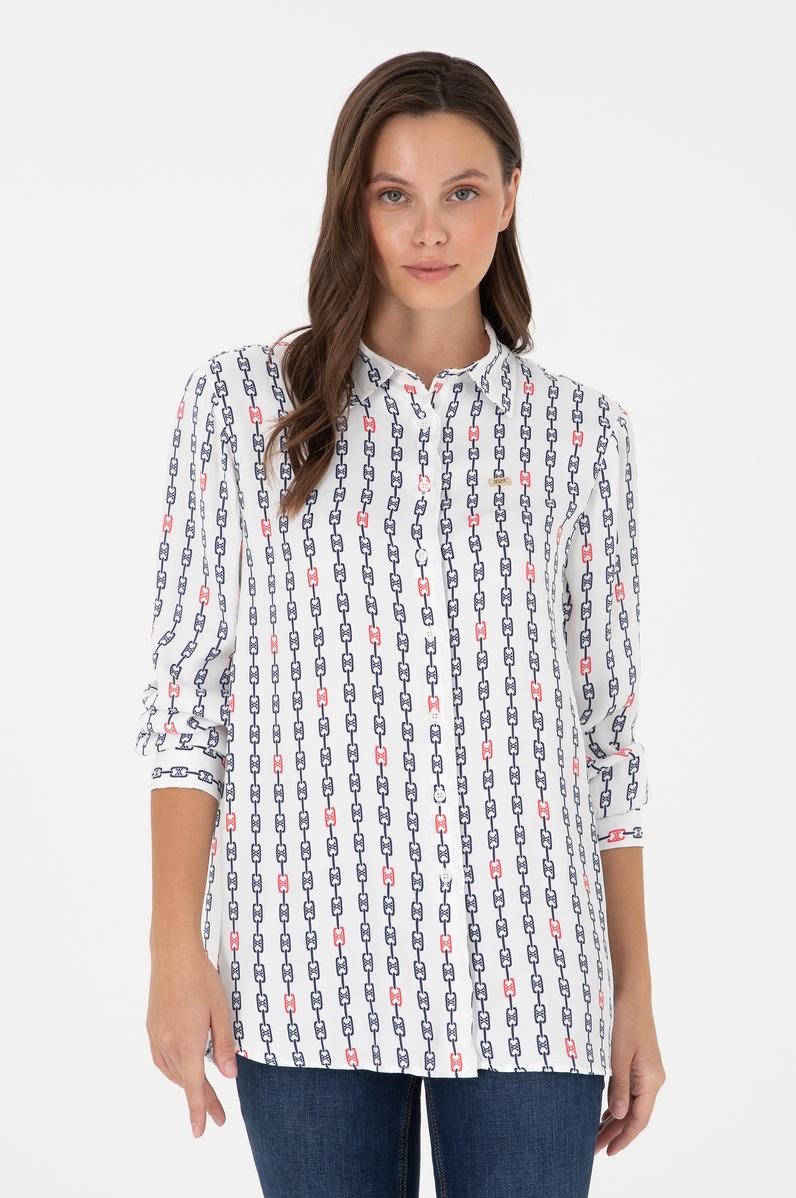 Kadın Krem Uzun Kollu Tunik Gömlek