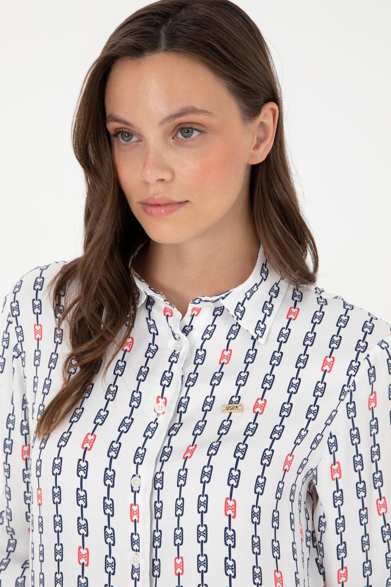 Kadın Krem Uzun Kollu Tunik Gömlek - 50296177010