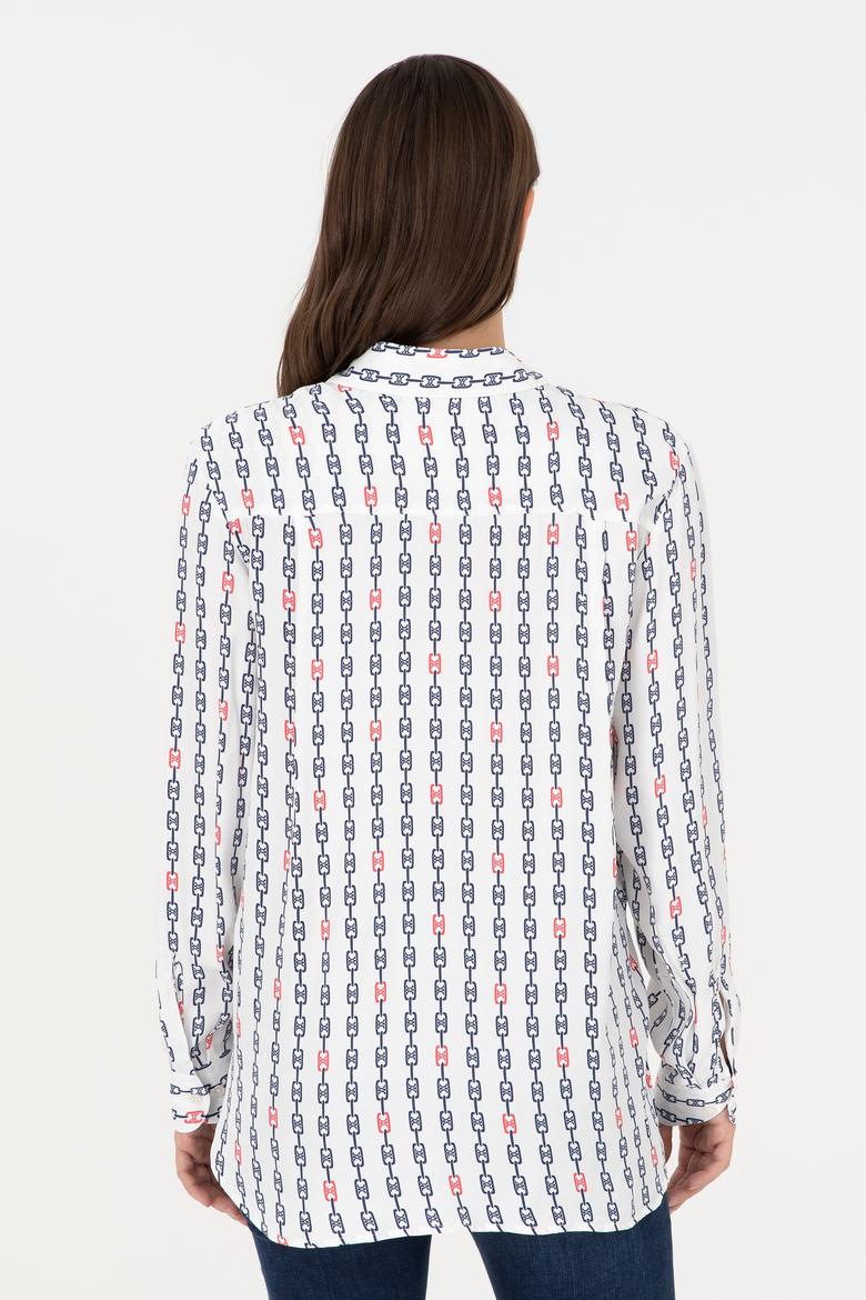 Kadın Krem Uzun Kollu Tunik Gömlek - 50296177010