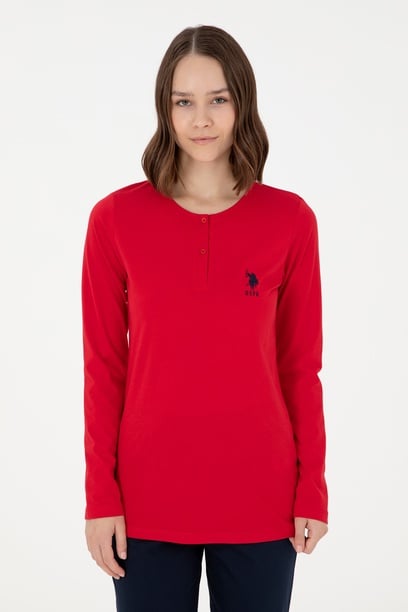 Kadın Kırmızı Pijama Takımı