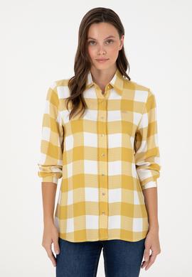 Kadın Sarı Uzun Kollu Gömlek - 50291096004