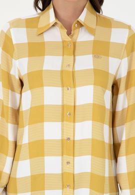 Kadın Sarı Uzun Kollu Gömlek - 50291096004