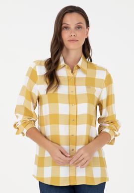 Kadın Sarı Uzun Kollu Gömlek - 50291096004
