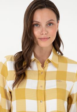 Kadın Sarı Uzun Kollu Gömlek - 50291096004