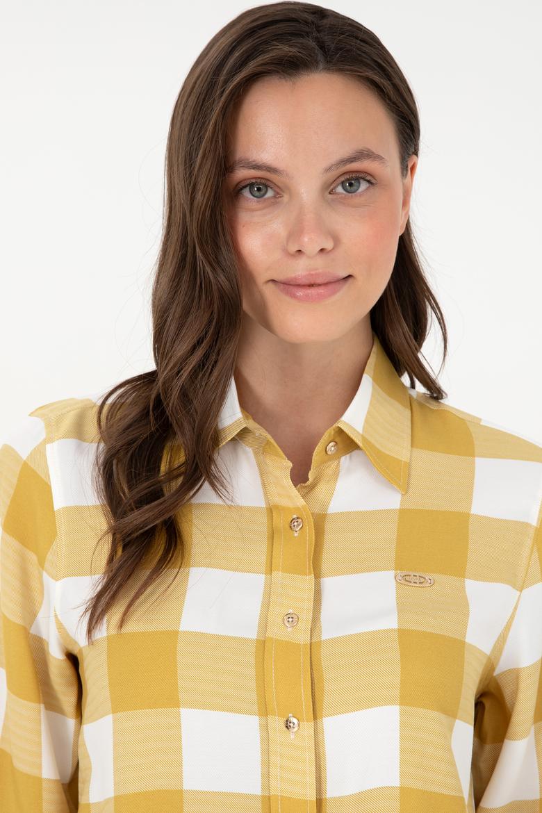 Kadın Sarı Uzun Kollu Gömlek - 50291096004