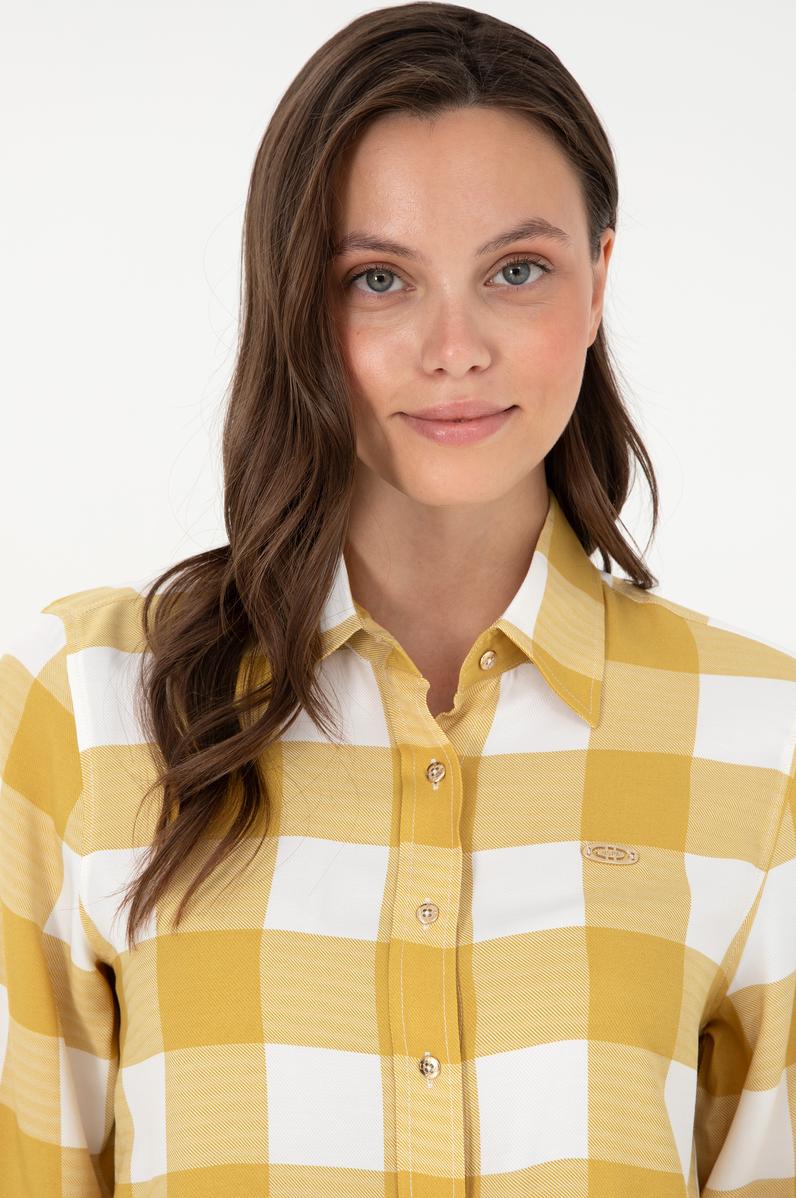 Kadın Sarı Uzun Kollu Gömlek