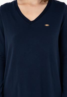 Kadın Lacivert V Yaka Sweatshirt - 50289542030