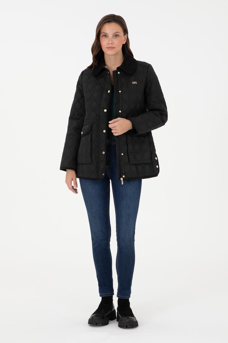 Kadın Siyah Mont - 50289559033