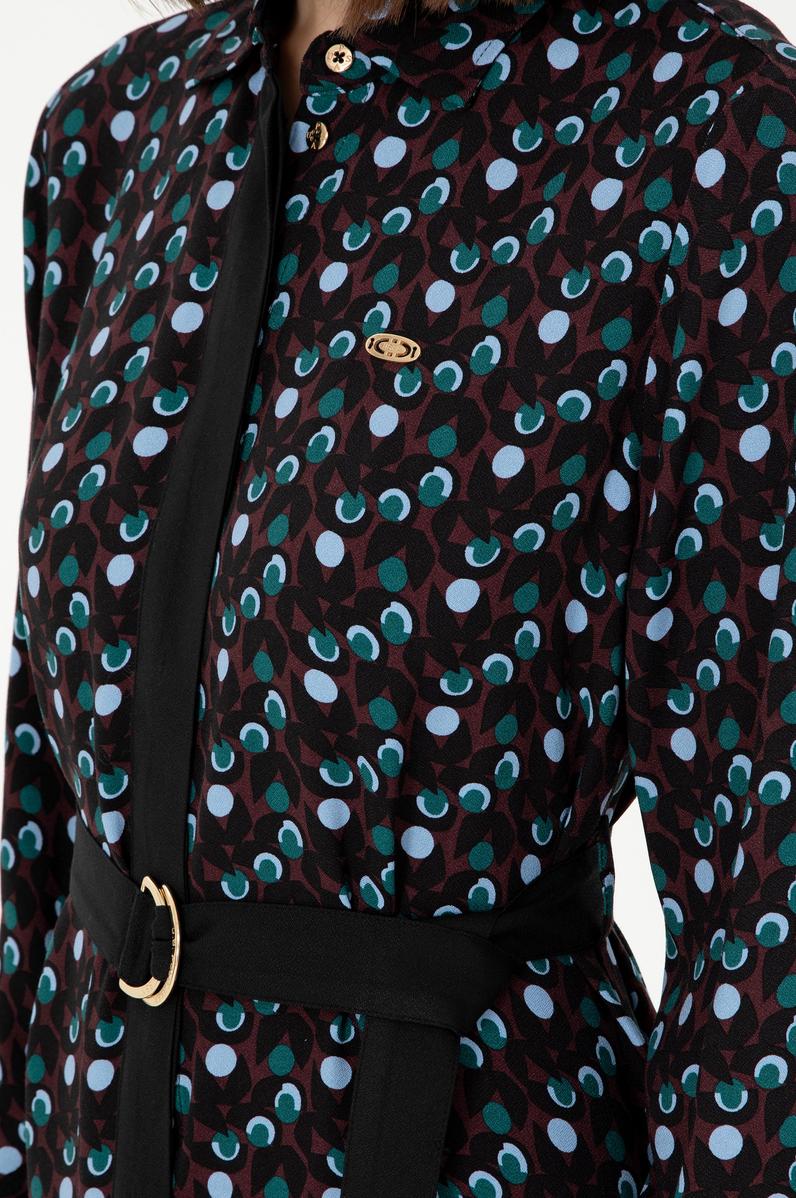 Kadın Bordo Midi Boy Dokuma Elbise