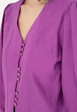 Kadın Menekşe Uzun Kollu Gömlek - 50292395003