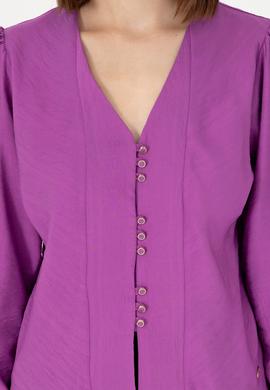 Kadın Menekşe Uzun Kollu Gömlek - 50292395003