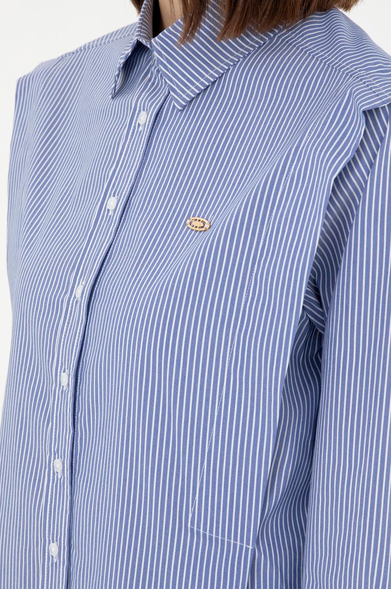 Kadın Saks Uzun Kollu Gömlek