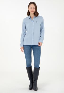 Kadın Açık Mavi Uzun Kollu Gömlek - 50297165034