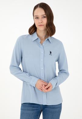 Kadın Açık Mavi Uzun Kollu Gömlek - 50297165034