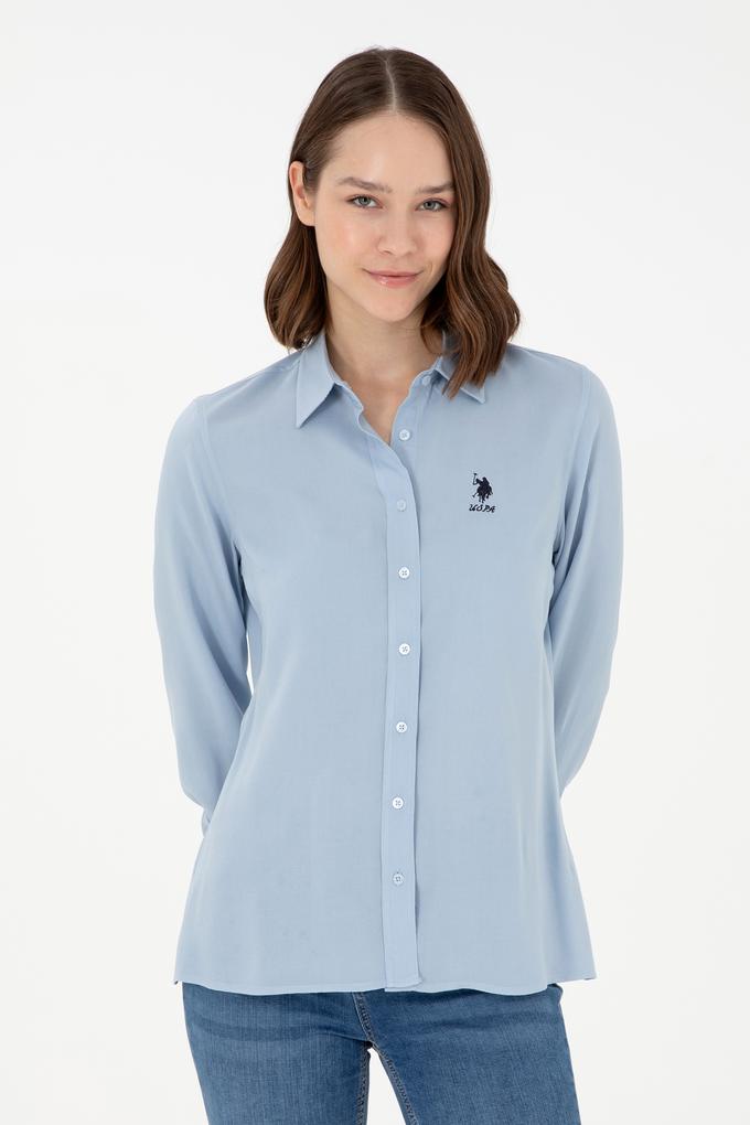 Kadın Açık Mavi Uzun Kollu Gömlek